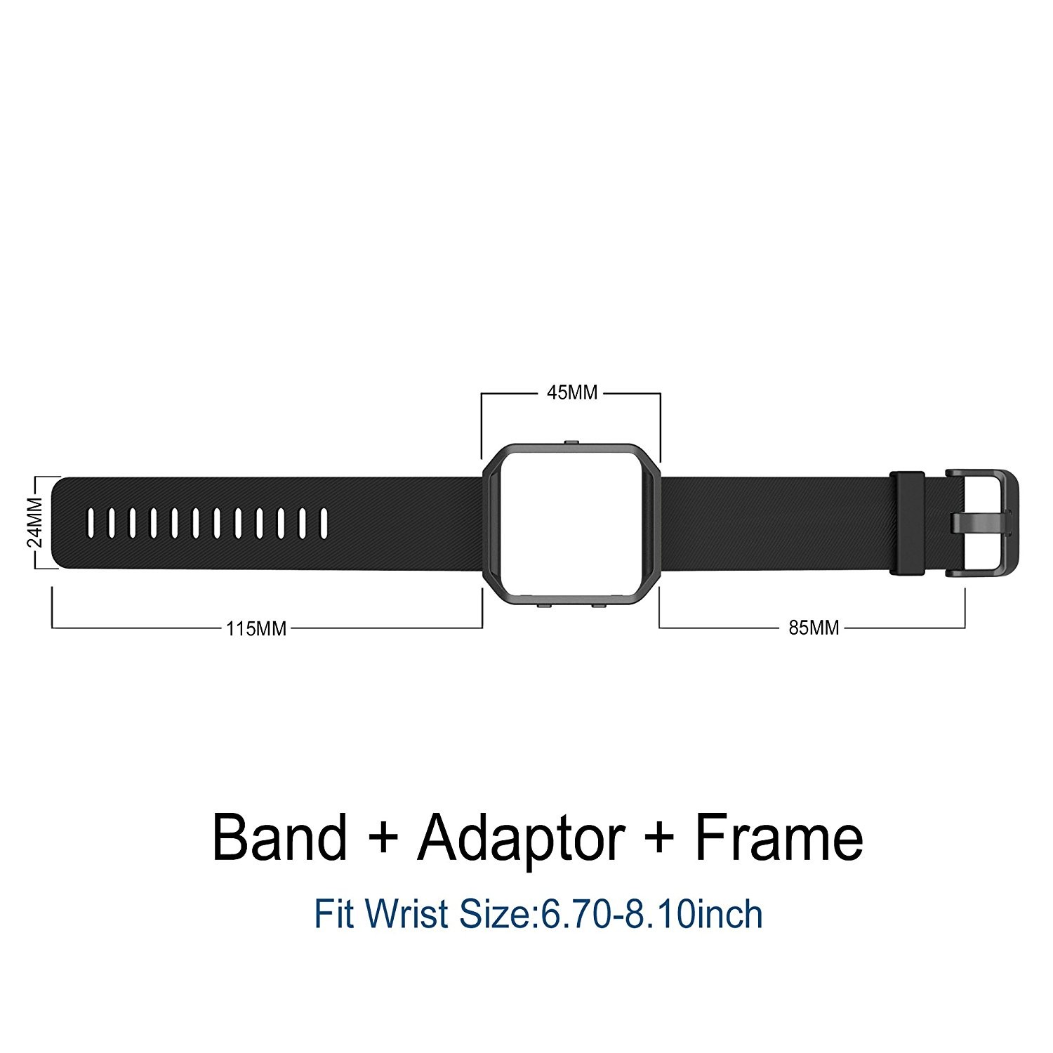 Bands with Frame for Fitbit Blaze Simpeak Silicone Replacement Band Strap,US 
