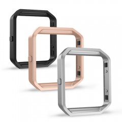Simpeak Fitbit Blaze Band Frame (Pack of 3), Replacement Accessory Stainless Steel Frame for Fit bit Blaze Smart Watch, Black, Silver, Rose Gold