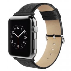 Apple Watch Strap 42mm, Simpeak Genuine Leather Replacement Strap Band for Apple Watch 42mm Series 1/2/3 Version 2015 2016 2017 (Adaptors Included)