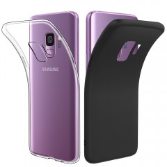 Galaxy S9 Case Clear, S9 Case Black, [2 pack] Simpeak Premium Rugged Protector Case and Clear Slim TPU Case for Samsung Galaxy S9 2018 [Drop Protection] [Anti Slip] [Scratch Resistant]